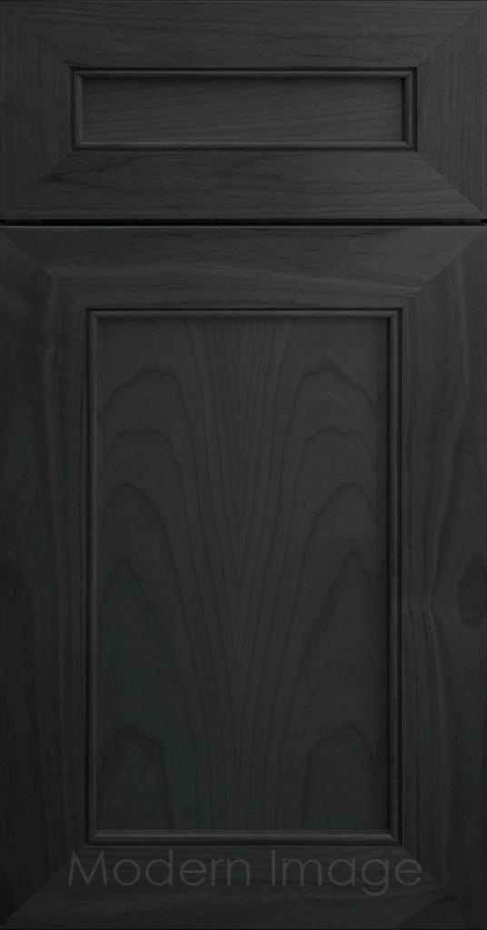Highland Night Sky-stained Shaker kitchen cabinet door with wide rails and a flat center panel.